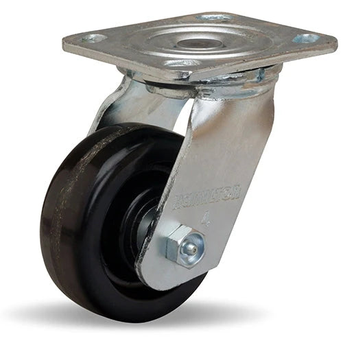 Hamilton Whirlaway 600 lbs Capacity Swivel Caster - 4x1.5 Inch Plastex Phenolic Wheel, 3/4" Straight Roller Bearing - Heavy-Duty Casters for Industrial Use Hamilton