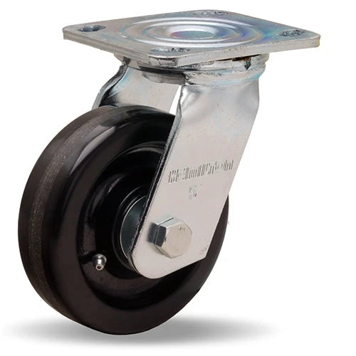 Hamilton Whirlaway 600 lbs Capacity Swivel Caster - 5 inch Plastex Phenolic Wheel, 1.5" Width, 3/4" Straight Roller Bearing Hamilton