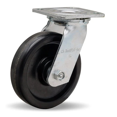 Hamilton Whirlaway 800 lbs Capacity Swivel Caster - 6 Inch Plastex Phenolic Wheel, 1.5" Width, 3/4" Straight Roller Bearing Hamilton