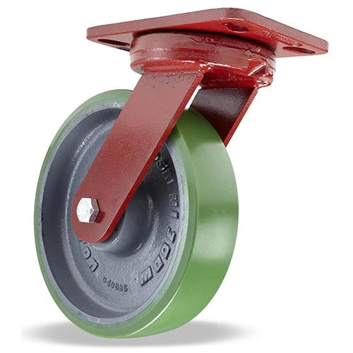 Hamilton Spinfinity S-ZFHS-8DB Swivel Caster with 8" Duralast (95A) Wheel & 3/4" Sealed Precision Bearings - Maintenance-Free Kingpinless Design for Superior Industrial Mobility Hamilton