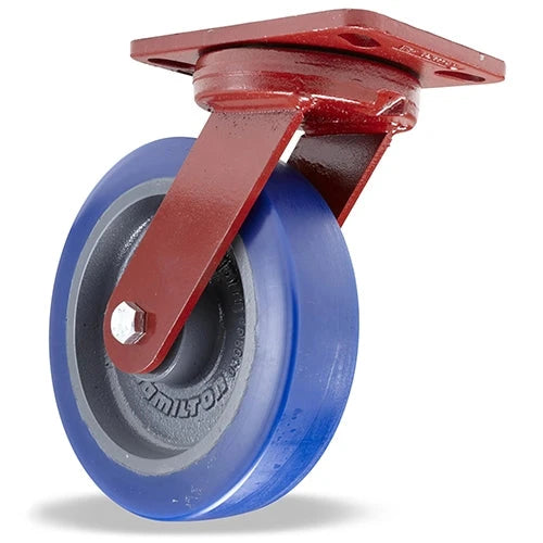 Hamilton Spinfinity ZFHS Series Kingpinless Swivel Caster 8" Ergo-Glide XT Wheel - 1650 lbs. Load Capacity with 3/4" Sealed Precision Ball Bearings, Maintenance-Free Hamilton