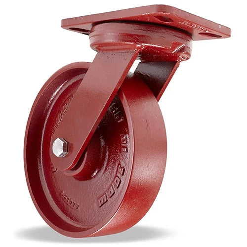 Hamilton Spinfinity ZFHS Series Kingpinless Swivel Caster - 8" x 2" Cast Iron Wheel - 2500 lbs Load Capacity - 3/4" Sealed Precision Ball Bearings - Maintenance-Free - Model S-ZFHS-8MB Hamilton