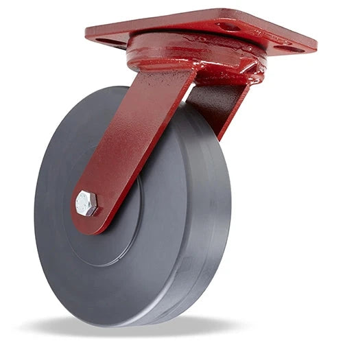 Hamilton Spinfinity 8" Kingpinless Swivel Caster, 2500 lbs Load Capacity - ZFHS Series, Maintenance-Free with Nylast High Performance Cast Nylon Wheel, 3/4" Sealed Precision Ball Bearings Hamilton