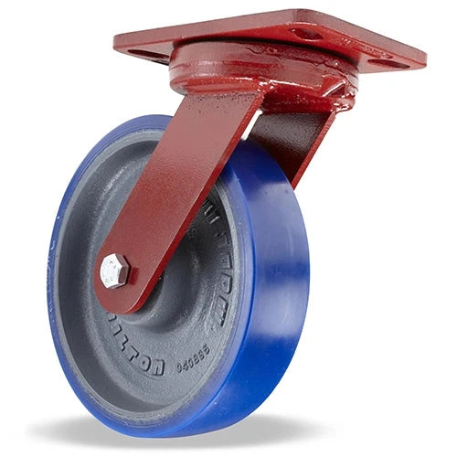 Hamilton Spinfinity Kingpinless ZFHS Series Swivel Caster - 1200 lbs Load Capacity, 8"x2" Ergo-Glide Wheel, 80A, 3/4" Sealed Precision Ball Bearings - Maintenance-Free S-ZFHS-8SPB Hamilton