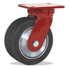 Hamilton Spinfinity Super Endurance Swivel Caster S-ZFSEC-95PORB with 9" x 5" Black Rubber Presson Wheel and 1 1/4" Sealed Precision Ball Bearings for Optimal Performance and Durability Hamilton