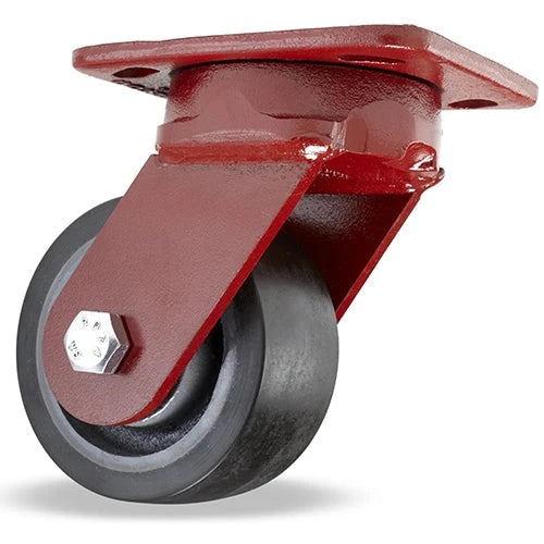 Hamilton Spinfinity Maintenance-Free Kingpinless ZFWH Series Swivel Caster with 4" x 2" Duralast XC (70D) Wheel with 1/2" Sealed Precision Ball Bearings Hamilton