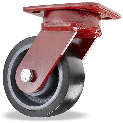 Hamilton Spinfinity Maintenance-Free Kingpinless ZFWH Series Swivel Caster with 5" x 2" Duralast XC (70D) Wheel with 1/2" Sealed Precision Ball Bearings Hamilton