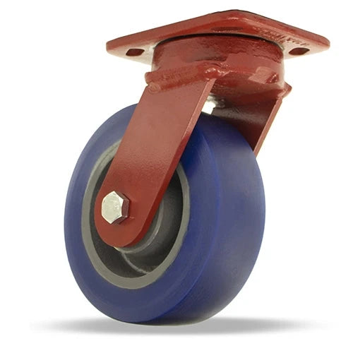 Hamilton Spinfinity Maintenance-Free Kingpinless ZFWH Series Swivel Caster with 6" x 2" Ergo-Glide XT Wheel (80A) with 1/2" Sealed Precision Ball Bearings Hamilton