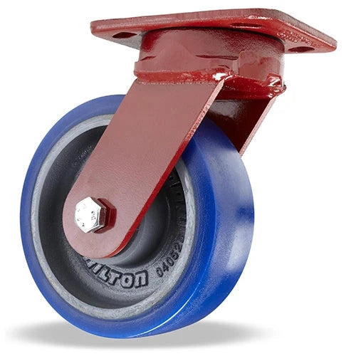 Hamilton Spinfinity Maintenance-Free Kingpinless ZFWH Series Swivel Caster with 6" x 2" Ergo-Glide Wheel (80A) with 1/2" Sealed Precision Ball Bearings Hamilton