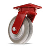 Hamilton Spinfinity Maintenance-Free Kingpinless ZFWH Series Swivel Caster with 6" x 2" UltraGlide (95A) Twin Wheel GrayTread on Aluminum Core with 3/4" Sealed Precision Ball Bearings Hamilton