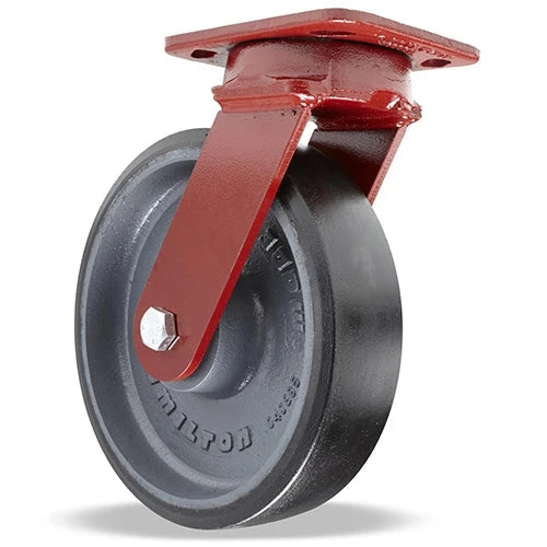 Hamilton Spinfinity Maintenance-Free Kingpinless ZFWH Series Swivel Caster with 8" x 2" Duralast XC (70D) Wheel with 1/2" Sealed Precision Ball Bearings Hamilton