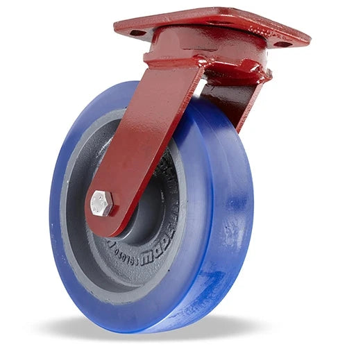 Hamilton Spinfinity Maintenance-Free Kingpinless ZFWH Series Swivel Caster with 8" x 2" Ergo-Glide XT Wheel (80A) with 1/2" Sealed Precision Ball Bearings Hamilton