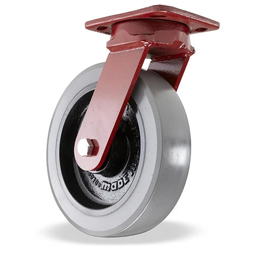 Hamilton Spinfinity Maintenance-Free Kingpinless ZFWH Series Swivel Caster with 8" x 2" DuraGlide Wheel (95A) with 1/2" Sealed Precision Ball Bearings Hamilton
