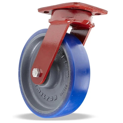 Hamilton Spinfinity Maintenance-Free Kingpinless ZFWH Series Swivel Caster with 8" x 2" Ergo-Glide Wheel (80A) with 1/2" Sealed Precision Ball Bearings Hamilton
