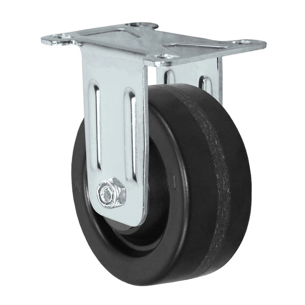 Durastar Light Medium Duty S24 Series - 3" x 1-1/4" Phenolic Rigid Caster - 350 lb Capacity, Choose Stainless Top Plate Option Durastar