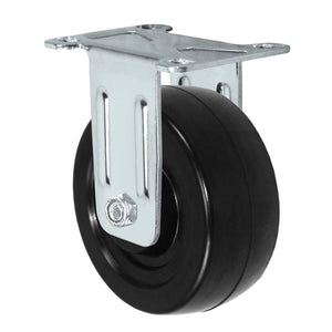 3" x 1-1/4" Soft Rubber Rigid Stainless Caster – 175 lb