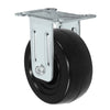 Durastar Light Medium Duty S24 Series - 3" x 1-1/4" Soft Rubber Rigid Caster - 175 lb Capacity, Choose Stainless Top Plate Option Durastar