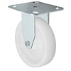 Durastar Light Medium Duty S24 Series - 5" x 1-1/4" Nylon Rigid Caster - 350 lb Capacity, Choose Stainless Top Plate Option Durastar