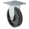 Durastar Light Medium Duty S24 Series - 5" x 1-1/4" Phenolic Rigid Caster - 350 lb Capacity, Choose Stainless Top Plate Option Durastar