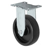 Durastar Light Medium Duty S24 Series - 5" x 1-1/4" Polyolefin Rigid Caster - 325 lb Capacity, Choose Stainless Top Plate Option Durastar