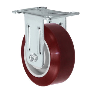 5" x 1-1/4" Polyurethane Polyolefin Rigid Caster – 350 lb