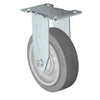 Durastar Light Medium Duty S24 Series - 6" x 1-1/4" Thermoplastic Rubber Rigid Caster - 325 lb Capacity, Choose Stainless Top Plate Option Durastar