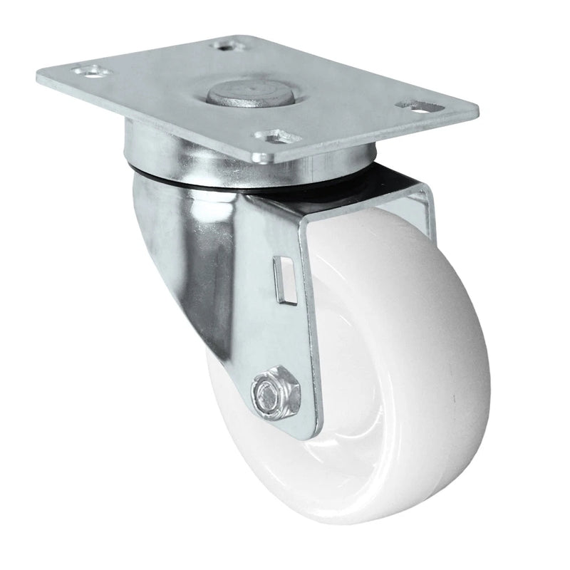 Durastar Light Medium Duty S24 Series - 3" x 1-1/4" Nylon Caster - 300 lb Capacity, Choose Stainless Top Plate Option Durastar