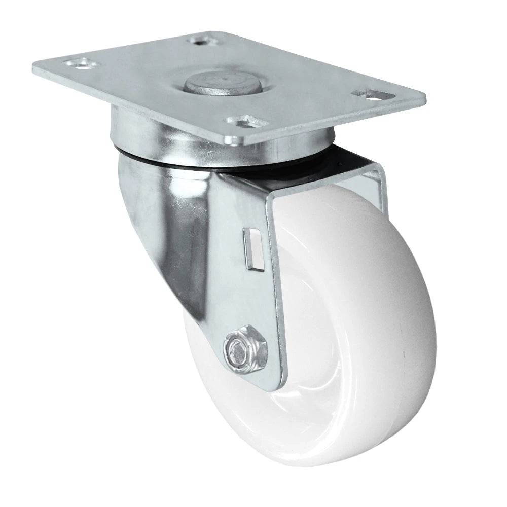 Durastar Light Medium Duty S24 Series - 3" x 1-1/4" Nylon Caster - 300 lb Capacity, Choose Stainless Top Plate Option Durastar
