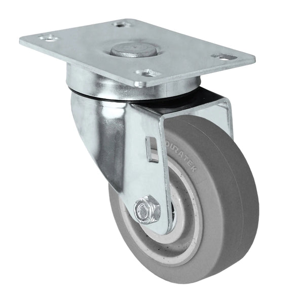 Durastar Light Medium Duty S24 Series - 3-1/2" x 1-1/4" Duratek High Tech Rubber - 250 lb Capacity, Choose Stainless Top Plate Option Durastar