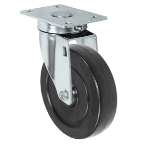 S24 5" x 1-1/4" Hard Rubber Stainless Caster – 325 lb