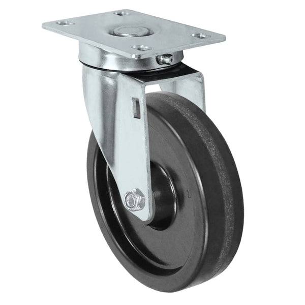 Durastar Light Medium Duty S24 Series - 5" x 1-1/4" Phenolic Swivel Caster - 350 lb Capacity, Choose Stainless Top Plate Option Durastar