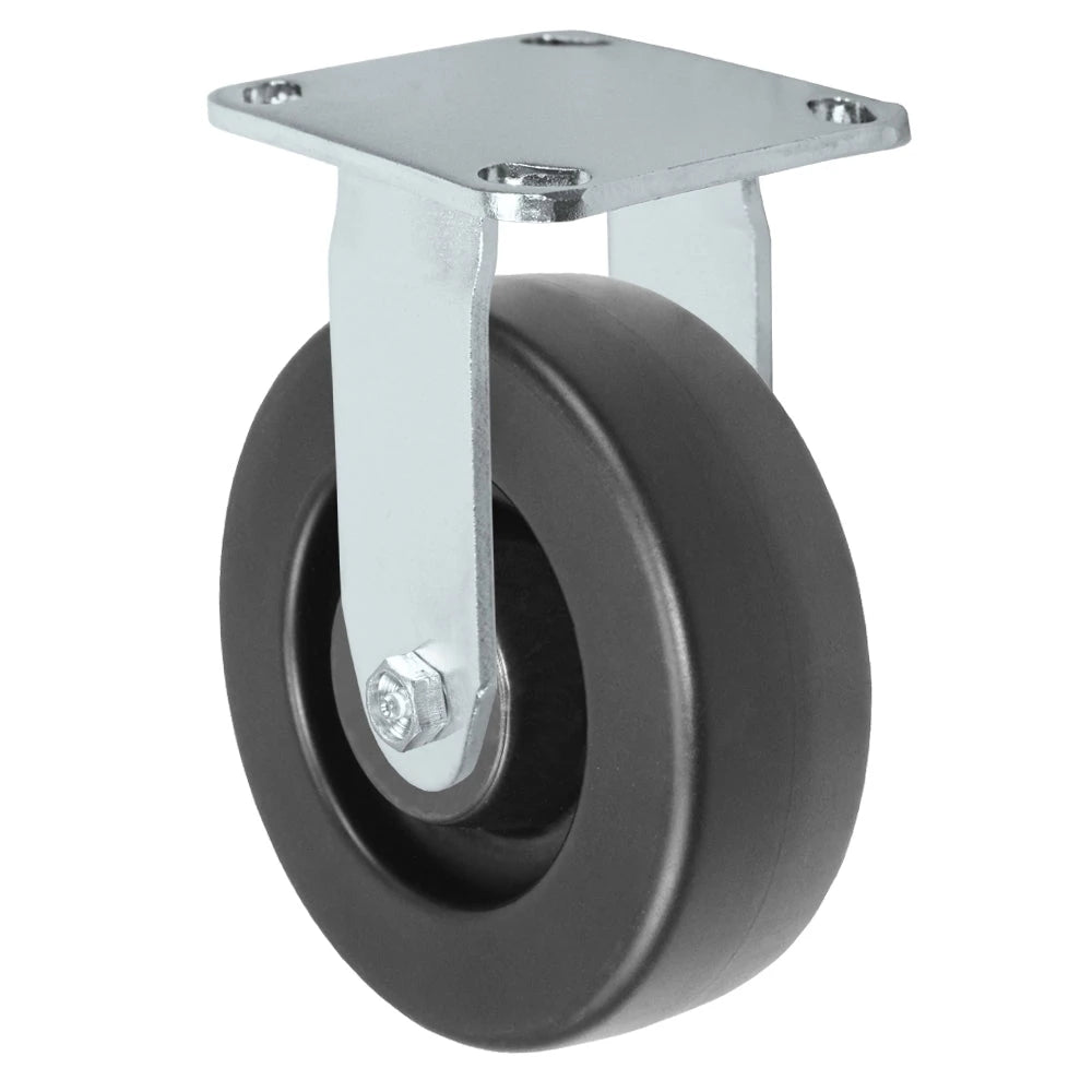 Durastar Medium Heavy Duty S30 Series - 5" x 2" Heavy Duty Polyolefin Rigid Caster - 900 lb Capacity, & 4" x 4-1/2" Stainless Top Plate Durastar