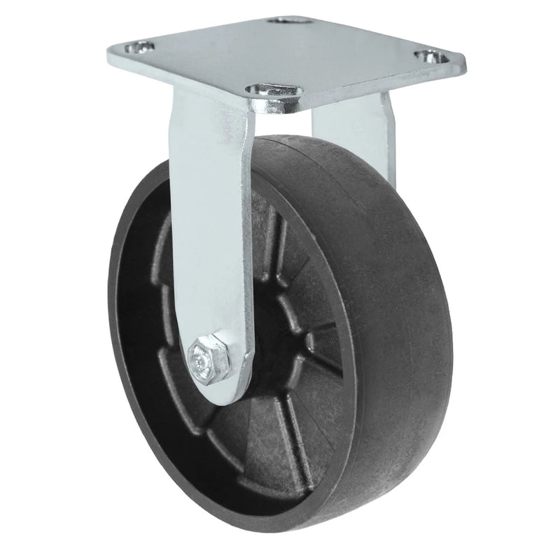 Durastar Medium Heavy Duty S30 Series - 5" x 2" Glass-filled Nylon Rigid Caster - 1000 lb Capacity, & 4" x 4-1/2" Stainless Top Plate Durastar