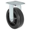 Durastar Medium Heavy Duty S30 Series - 5" x 2" Rubber on Glass-filled Nylon Rigid Caster - 450 lb Capacity, & 4" x 4-1/2" Stainless Top Plate Durastar