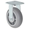 Durastar Medium Heavy Duty S30 Series - 6" x 2" Duratek Donut High Tech Rubber Rigid Caster - 600 lb Capacity, & 4" x 4-1/2" Stainless Top Plate Durastar