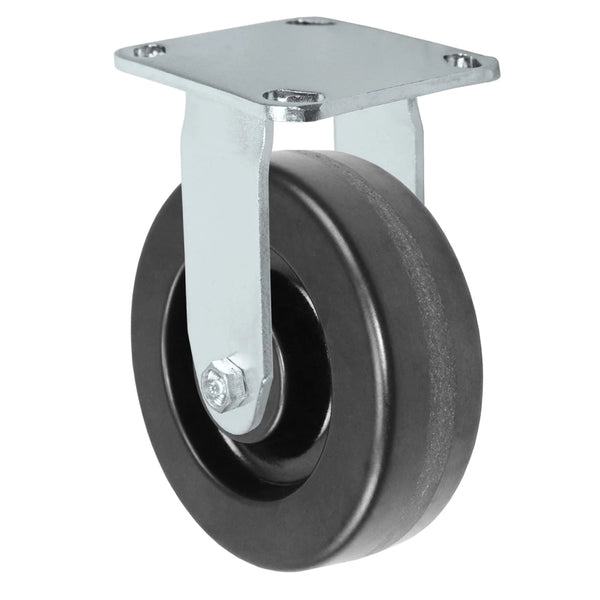 Durastar Medium Heavy Duty S30 Series - 6" x 2" Phenolic Rigid Caster - 1200 lb Capacity, & 4" x 4-1/2" Stainless Top Plate Durastar