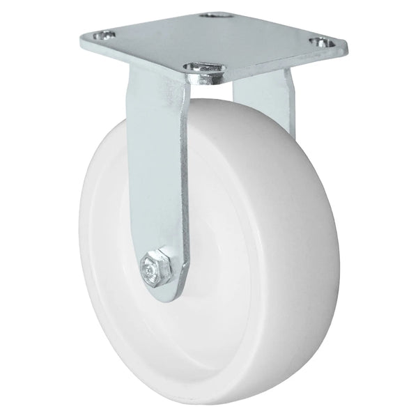 Durastar Medium Heavy Duty S30 Series - 6" x 2" Polyolefin Rigid Caster - 700 lb Capacity, & 4" x 4-1/2" Stainless Top Plate Durastar