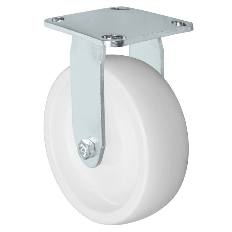 Durastar Medium Heavy Duty S30 Series - 6" x 2" Polyolefin Rigid Caster - 700 lb Capacity, & 4" x 4-1/2" Stainless Top Plate Durastar