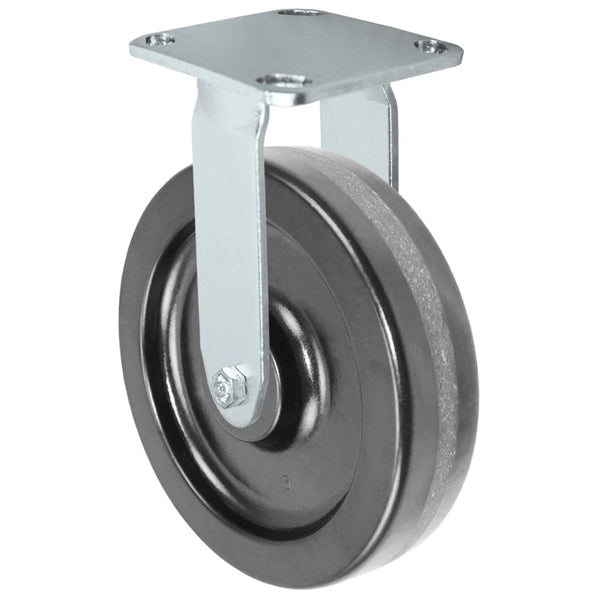 Durastar Medium Heavy Duty S30 Series - 8" x 2" Phenolic Rigid Caster - 1250 lb Capacity, & 4" x 4-1/2" Stainless Top Plate Durastar