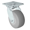 Durastar Medium Heavy Duty S30 Series - 4" x 2" Donut Duratek High Tech Rubber Swivel Caster - 450 lb Capacity, & 4" x 4-1/2" Stainless Top Plate Durastar