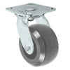 Durastar Medium Heavy Duty S30 Series - 4" x 2" Heavy Duty Solid Polyurethane on Glass-filled Nylon Swivel Caster - 1200 lb Capacity, & 4" x 4-1/2" Stainless Top Plate Durastar