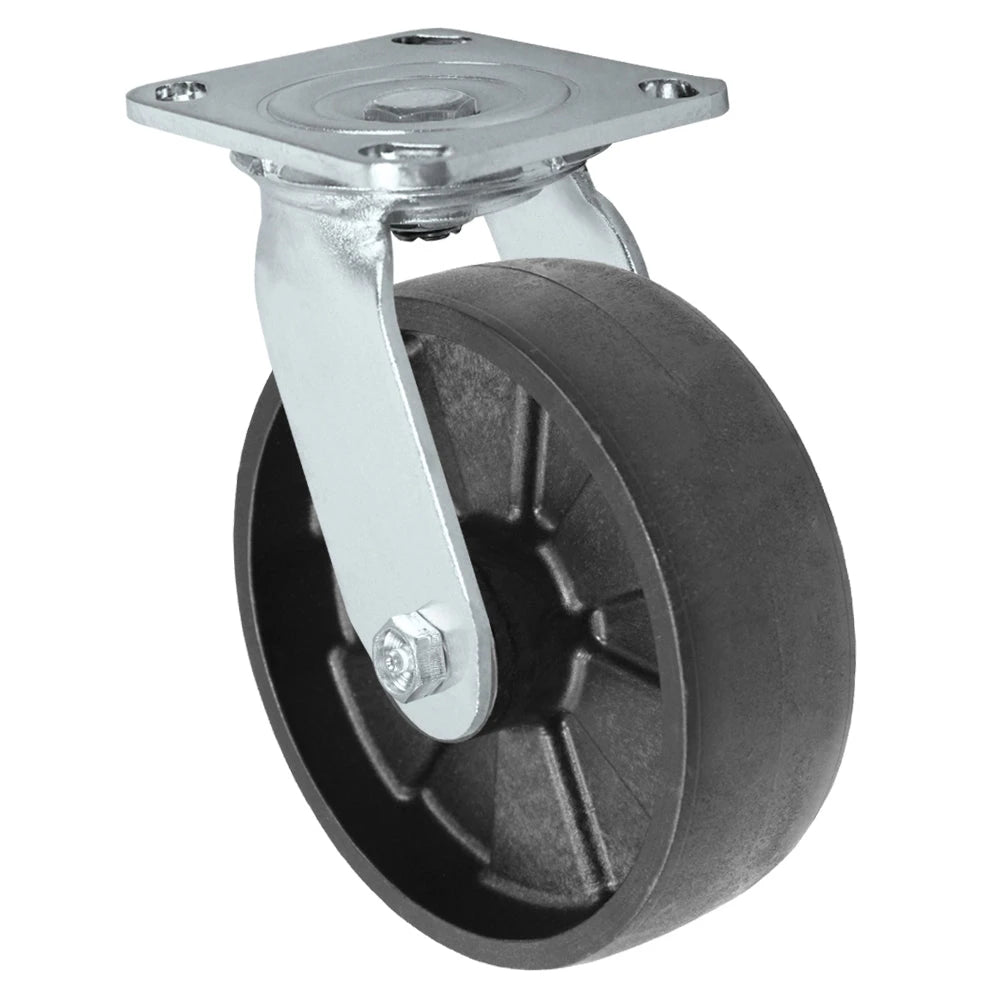 Durastar Medium Heavy Duty S30 Series - 5" x 2" Glass-filled Nylon Swivel Caster - 1000 lb Capacity, & 4" x 4-1/2" Stainless Top Plate Durastar