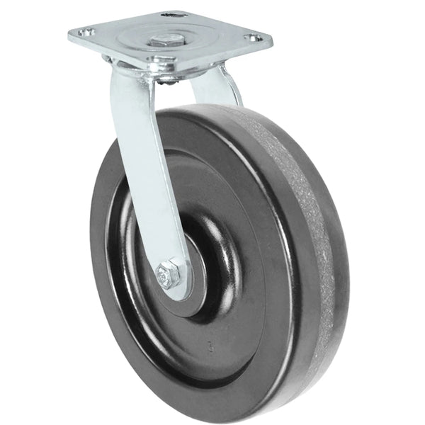 Durastar Medium Heavy Duty S30 Series - 8" x 2" Phenolic Swivel Caster - 1250 lb Capacity, & 4" x 4-1/2" Stainless Top Plate Durastar