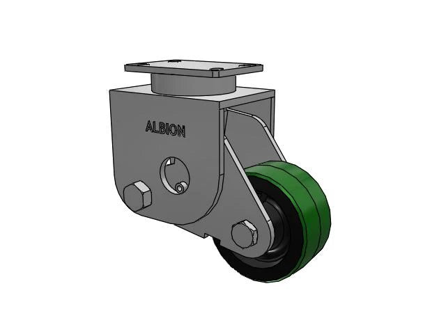 Spring-Loaded Kingpinless 6x3 Poly-on-Iron Rigid Caster - Heavy Duty Stability, S310PY06501R Albion-Casters