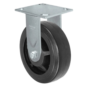 6" x 2" Rubber on Glass-filled Nylon Rigid Caster – 550 lb