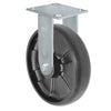 Durastar Medium Heavy Duty S34 Series - 8" x 2" Glass-filled Nylon Rigid Caster - 1250 lb Capacity, & 4" x 4-1/2" Stainless Top Plate Durastar