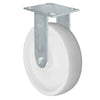 Durastar Medium Heavy Duty S34 Series - 8" x 2" Polyolefin Rigid Caster - 1200 lb Capacity, & 4" x 4-1/2" Stainless Top Plate Durastar