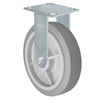 Durastar Medium Heavy Duty S34 Series - 8" x 2" Duratek High Tech Rubber Rigid Caster - 675 lb Capacity, & 4" x 4-1/2" Stainless Top Plate Durastar