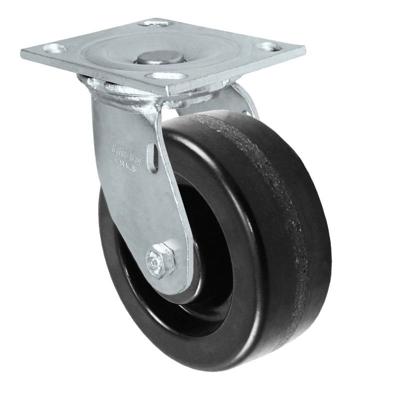 Durastar Medium Heavy Duty S34 Series - 5" x 2" Phenolic Swivel Caster - 1000 lb Capacity, & 4" x 4-1/2" Stainless Top Plate Durastar