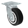 Durastar Medium Heavy Duty S34 Series - 5" x 2" Duratek High Tech Rubber Swivel Caster - 500 lb Capacity, & 4" x 4-1/2" Stainless Top Plate Durastar